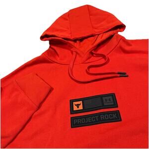 Under Armour x Project Rock Veterans Day Hoodie Orange Black Sz 2XL XXL